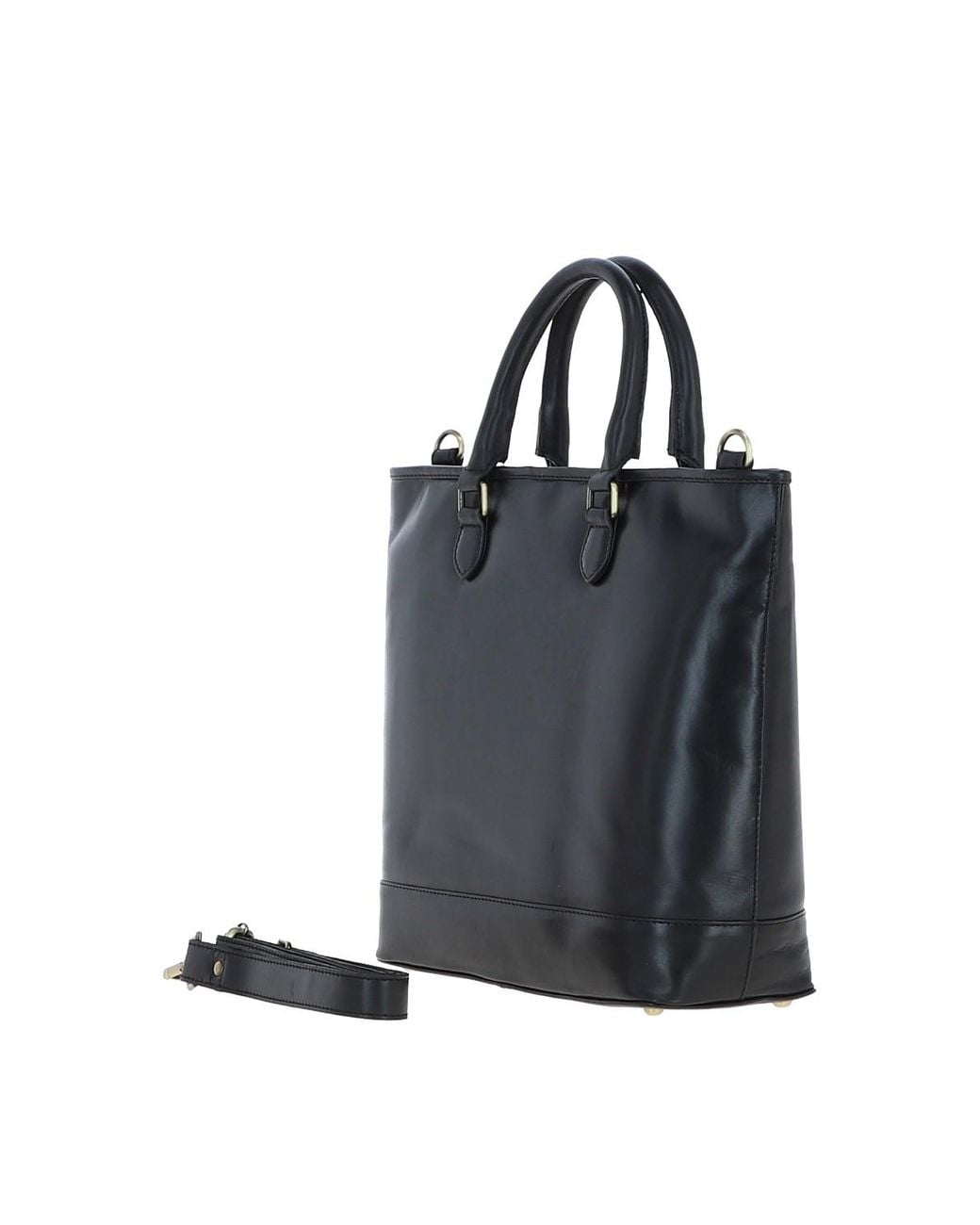 Ashwood Leather Black Large Real Shopper Bag
