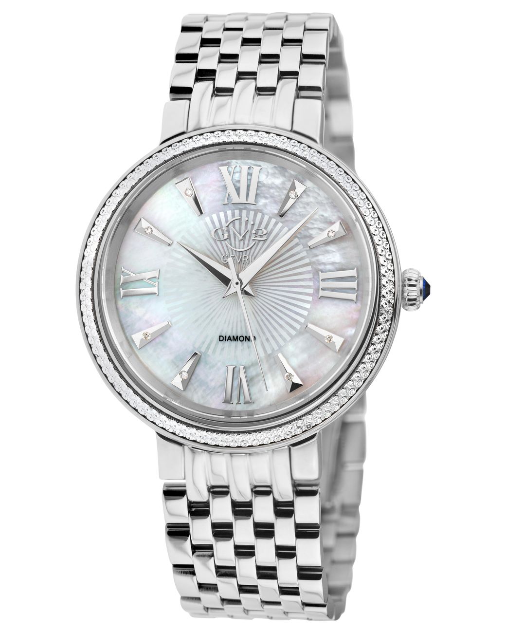 Gevril Gray Gv2 Genoa Diamond 12530 Swiss Quartz Stainless Steel Watch