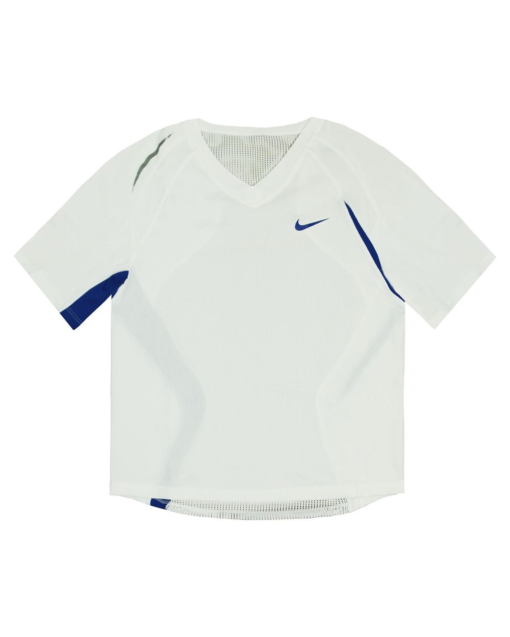 Nike White Short Sleeve V-Neck Running T-Shirt 714460 101