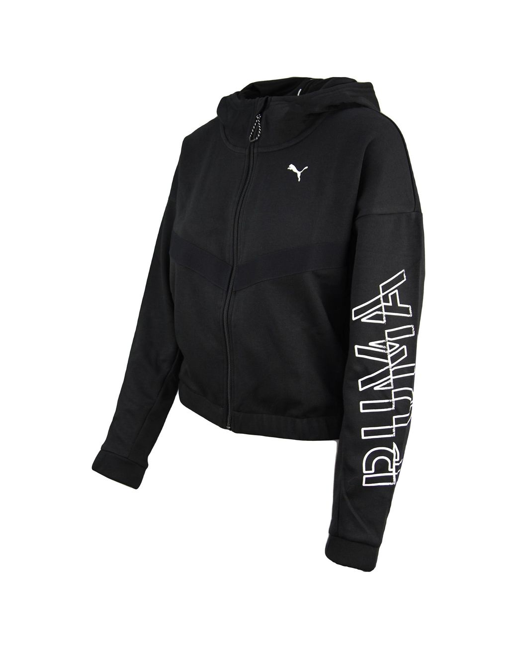 PUMA Black Zip Up Hoodie Cotton