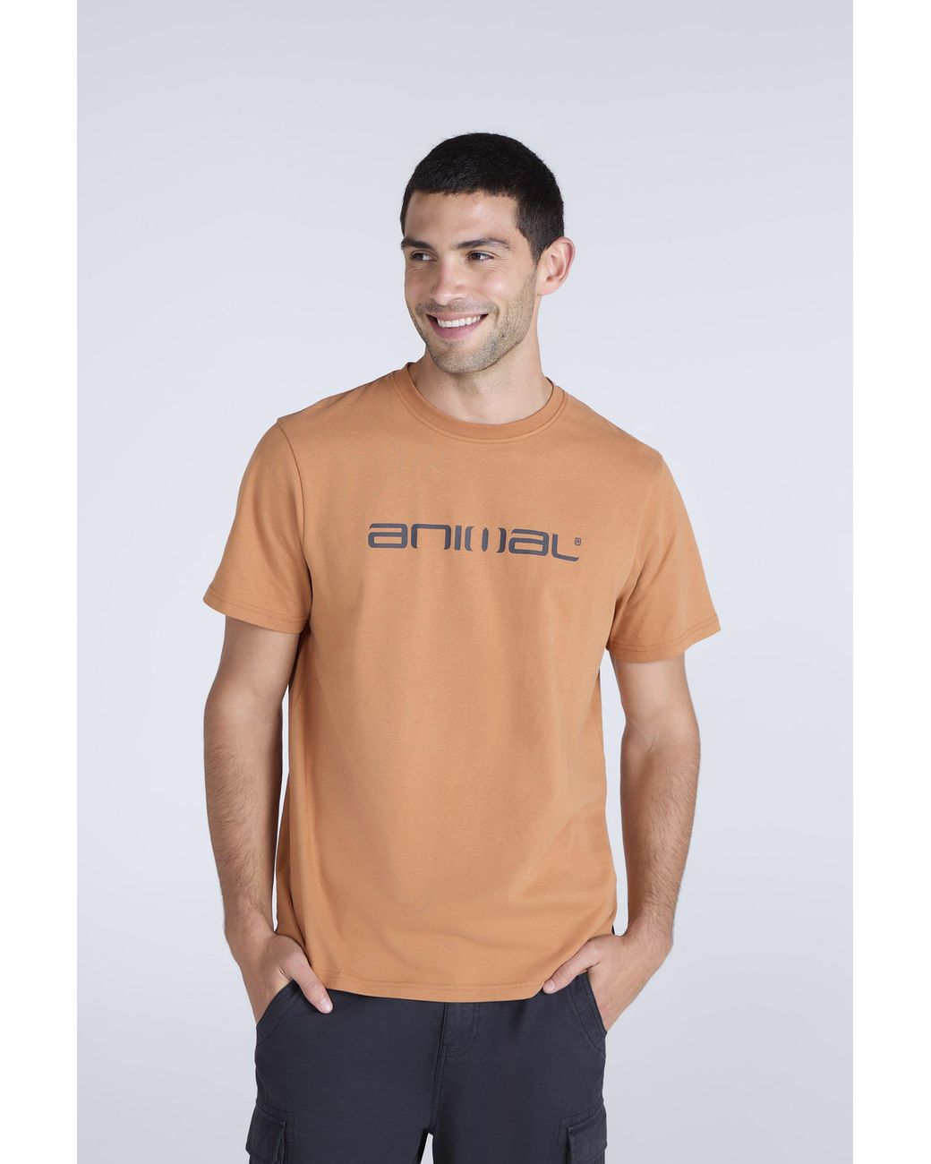 Mountain Warehouse Blue 'Leon' Tee Cotton Relaxed Fit Breathable Summer T-Shirt for men