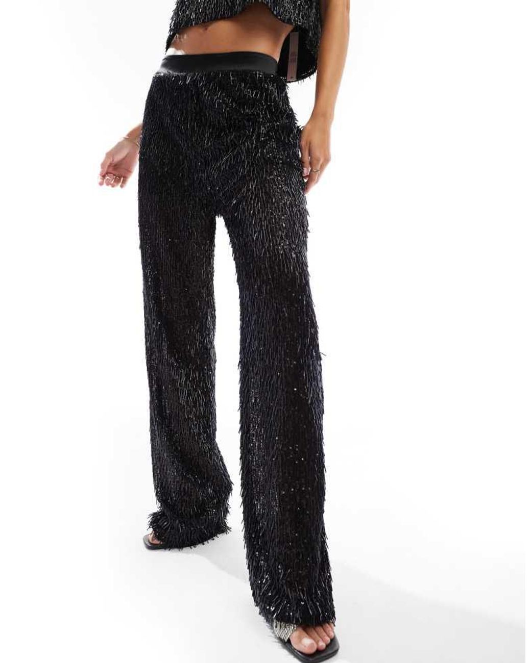 ASOS White Premium Beaded Tailored Trouser