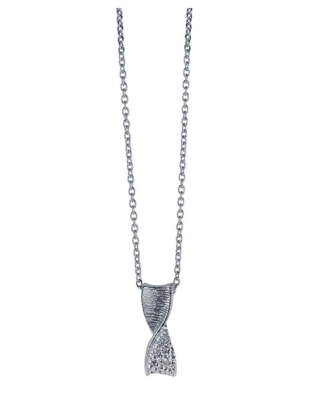 Orphelia Black 925 Sterling Chain With Pendant