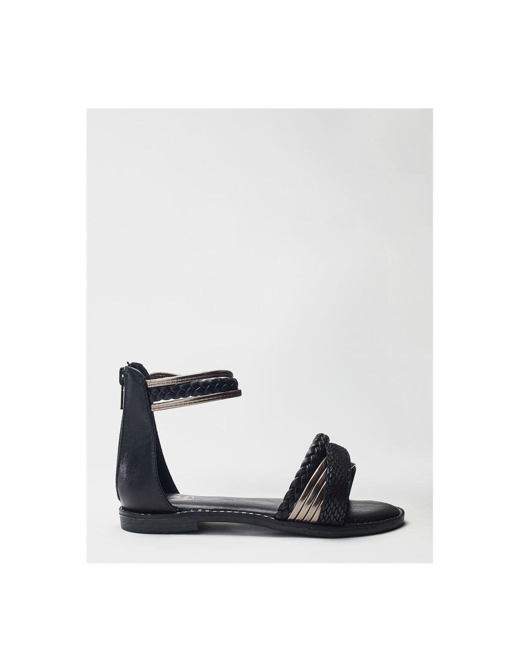 b.soleful White Shani Sandals Faux Leather