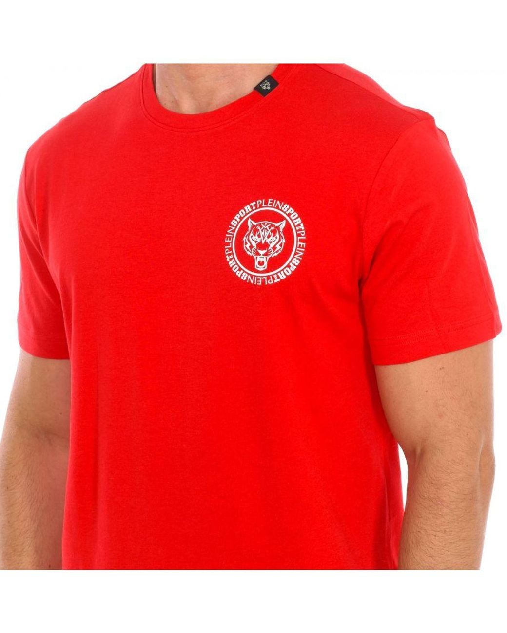 Philipp Plein Red Tips412 Short Sleeve T-Shirt for men