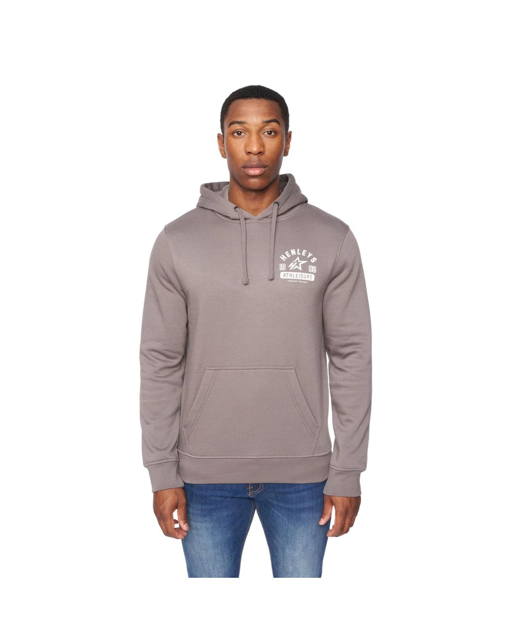 Henleys Brown Upton Hoodie (Dark) for men