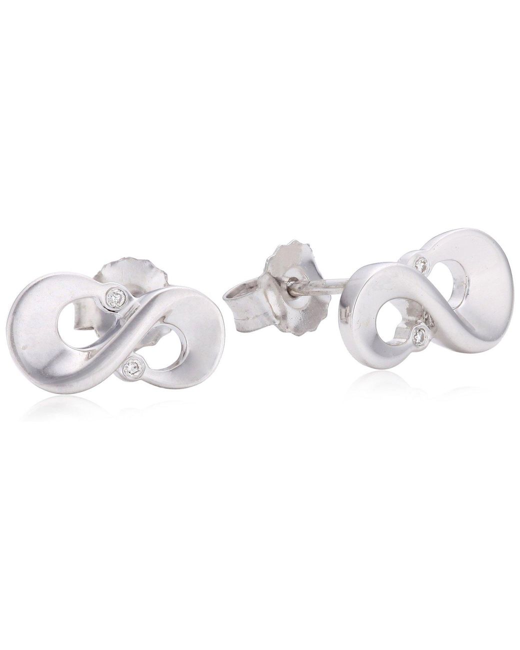 Orphelia Black 925 Sterling Stud Earrings