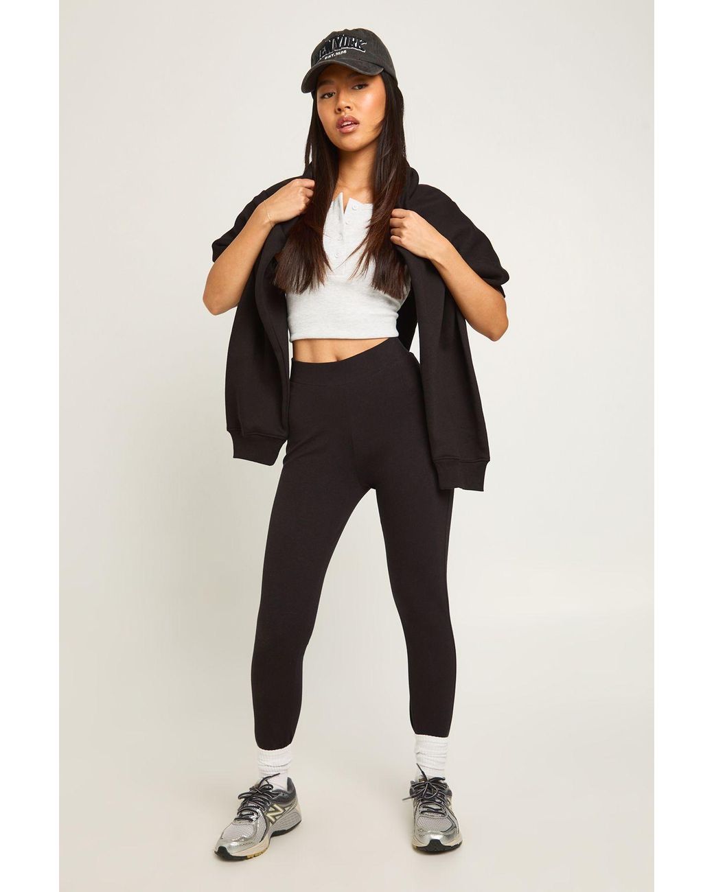 Boohoo Black Petite High Waist Legging