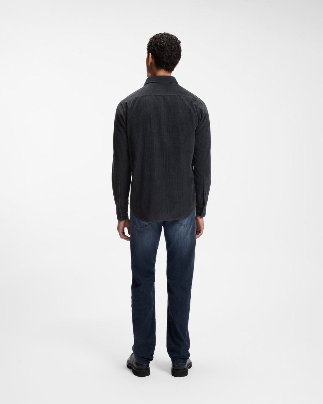 Boss Blue Regular Fit Long Sleeve Logo Detail Shirt for men