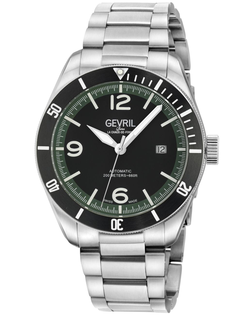 Gevril Gray Yorkville Swiss Automatic Sellita Sw200 Dial Zone, 316L Stainless Steel Watch for men