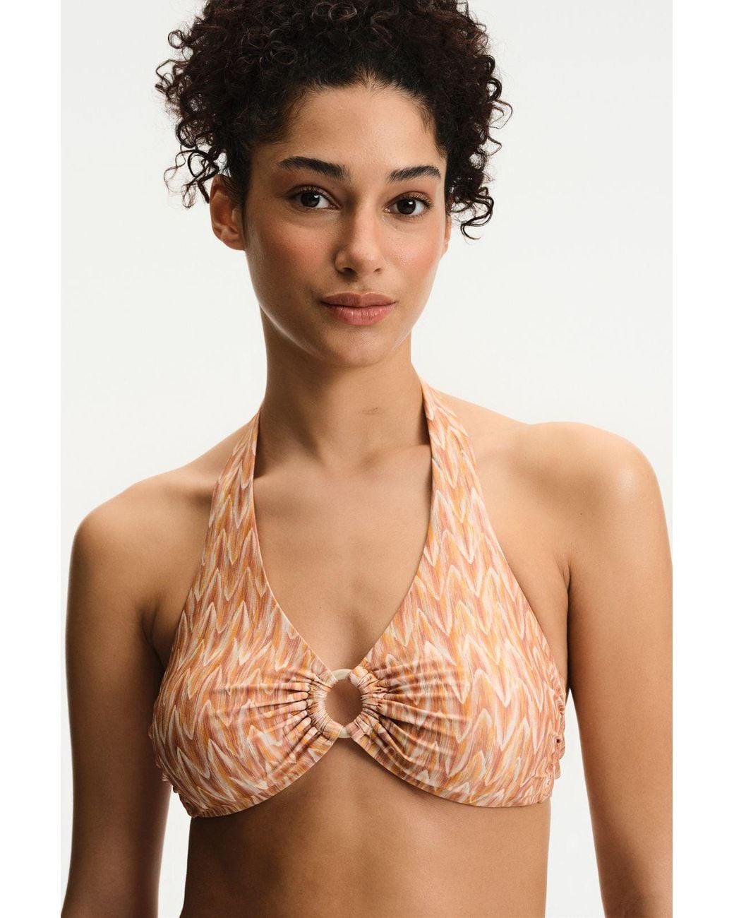 Penti Yellow Kacie Hot Zigzag Pattern Bikini Top