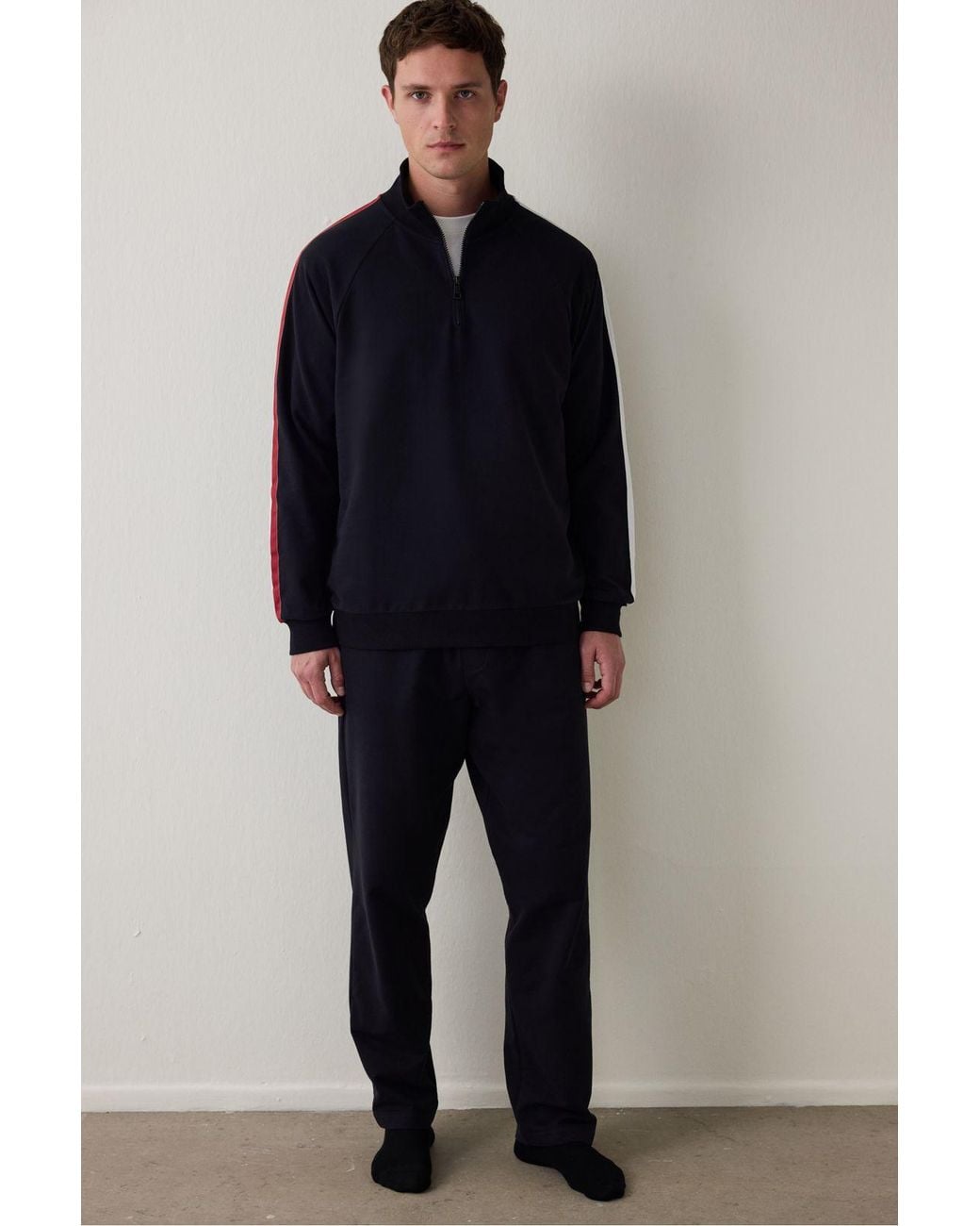 Penti Blue Striped Oversize Jogger Pajama Set for men