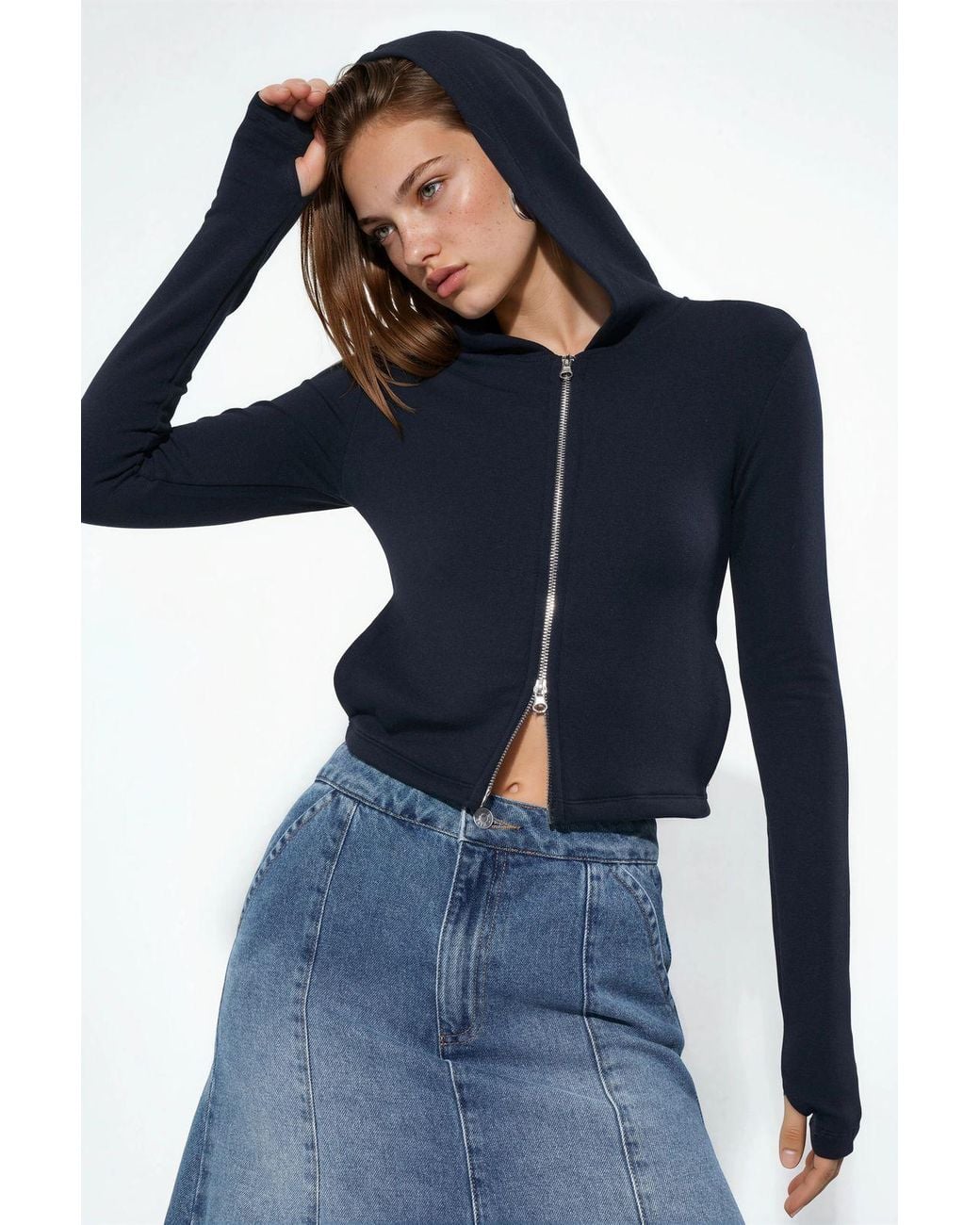 Busem Blue Cotton Modal Cardigan