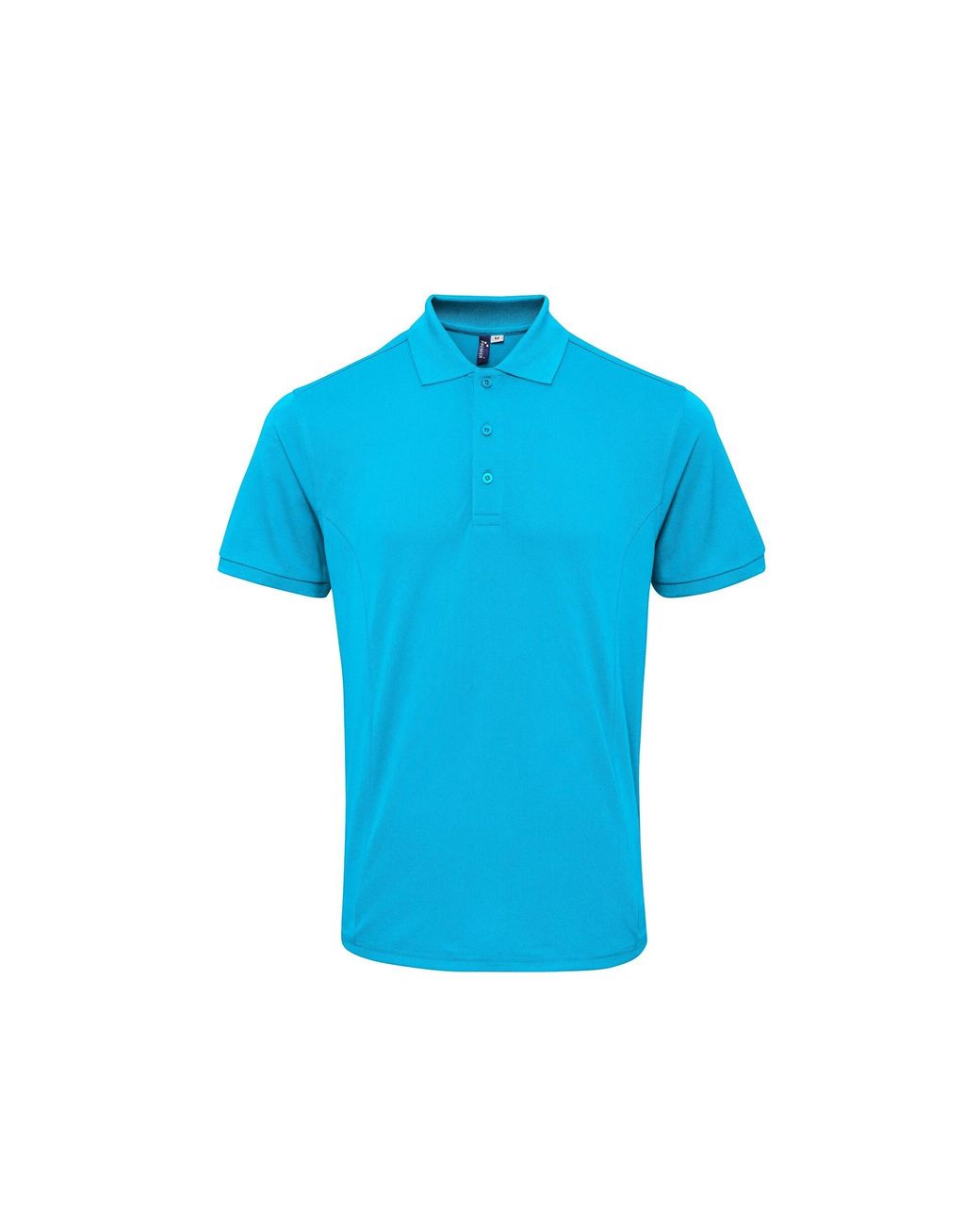PREMIER Blue Coolchecker Plus Pique Polo With Coolplus for men