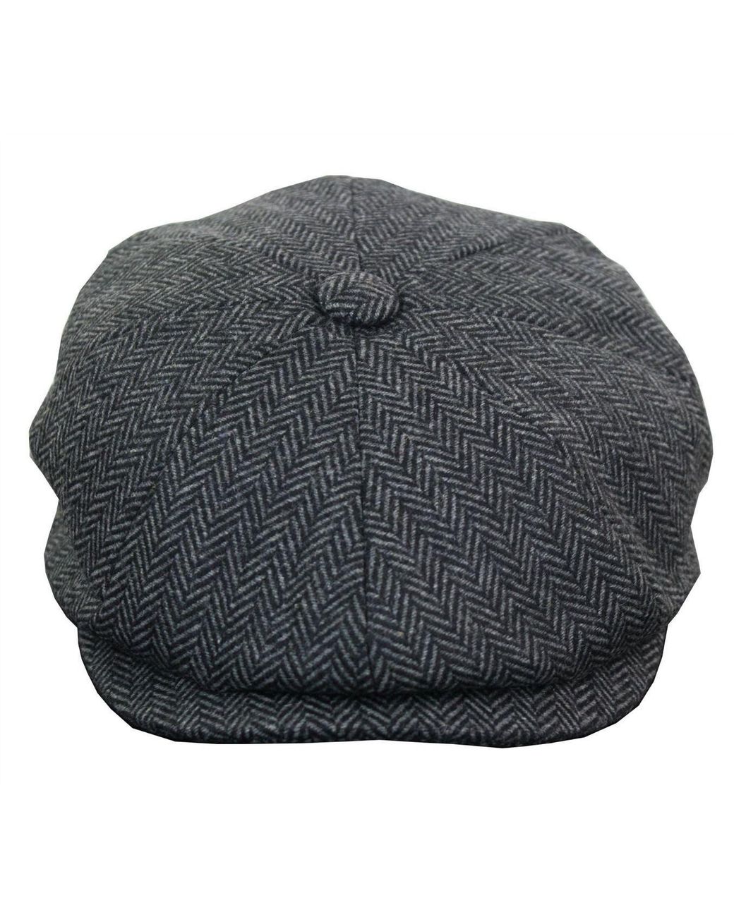 Infinity Leather Black Peaky Blinders Tweed Gatsby Hat for men