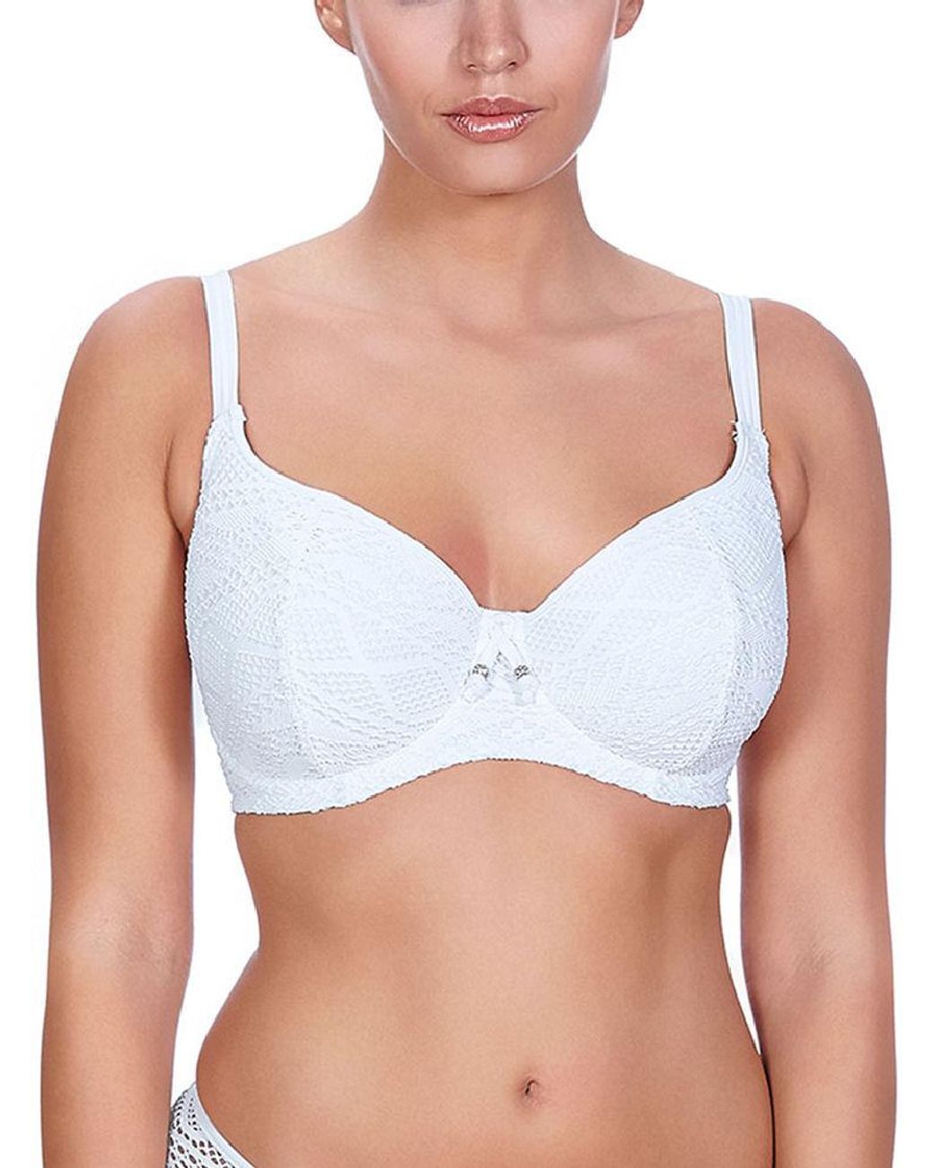 Freya White Sundance Sweetheart Bikini Top