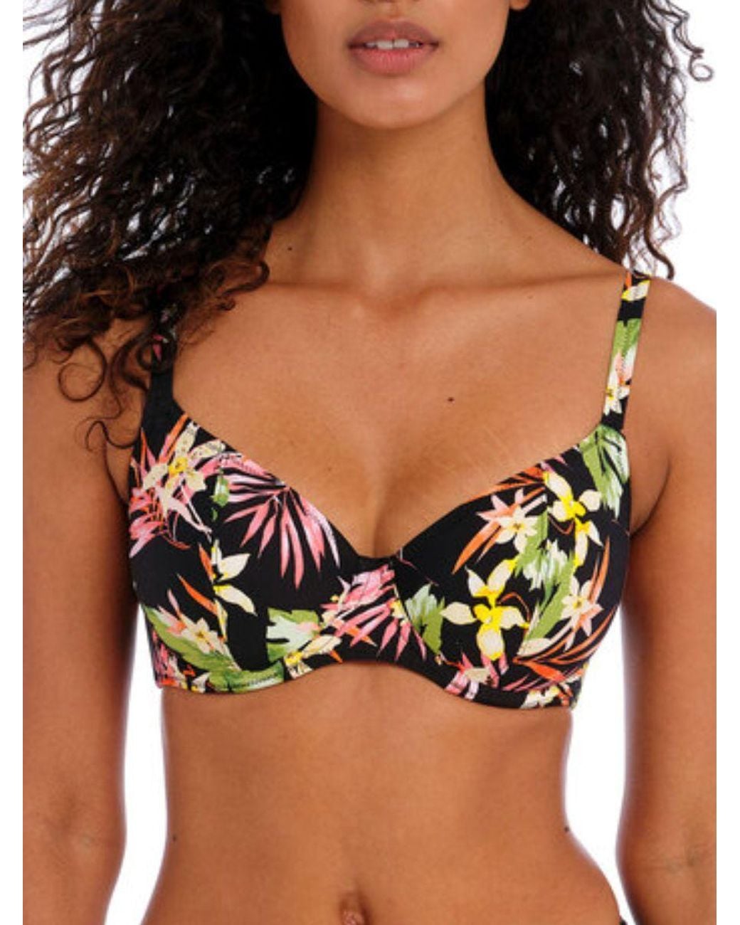 Freya Black Savanna Sunset Plunge Bikini Top