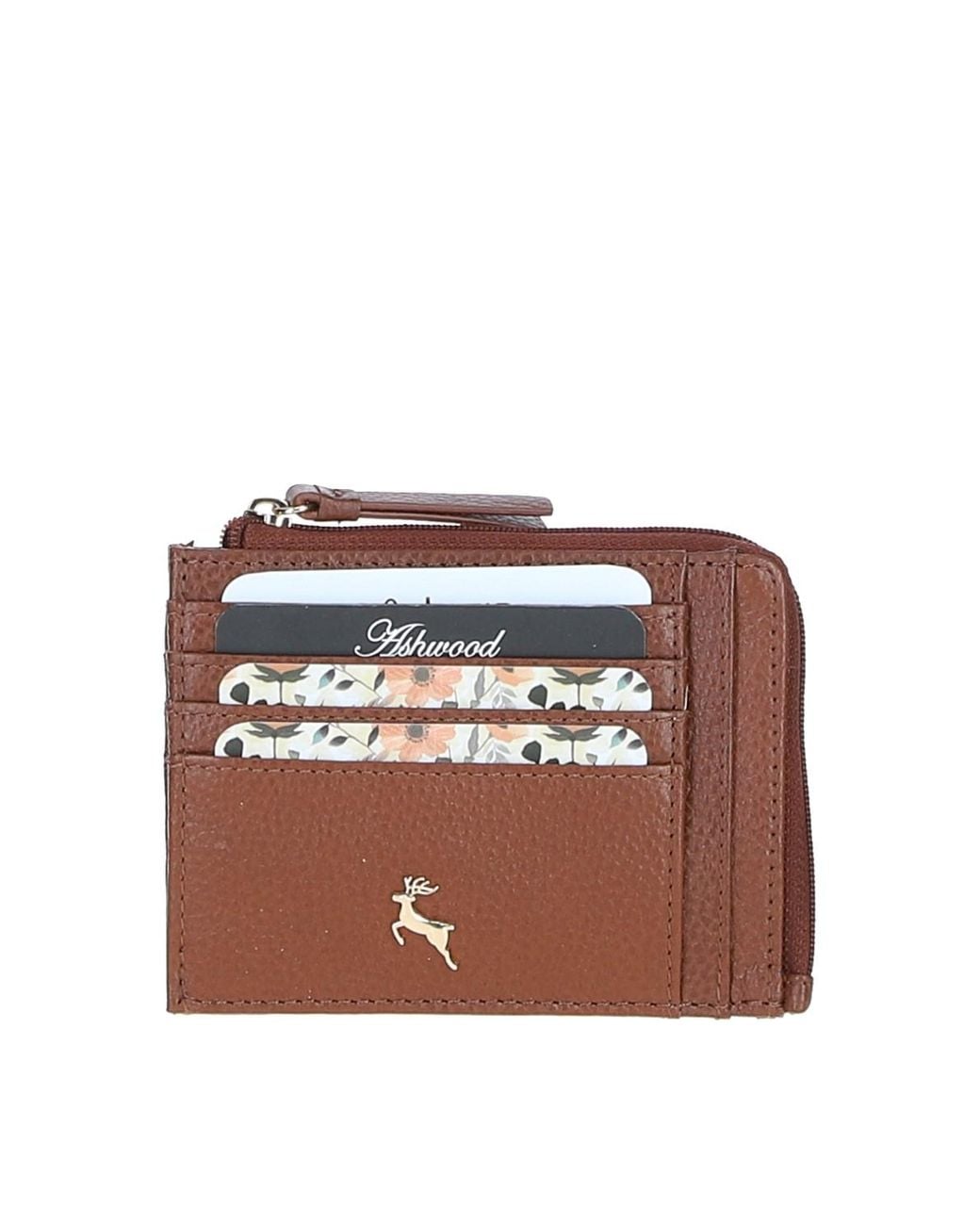 Ashwood Leather Brown Real Small Purse With Rfid Protection