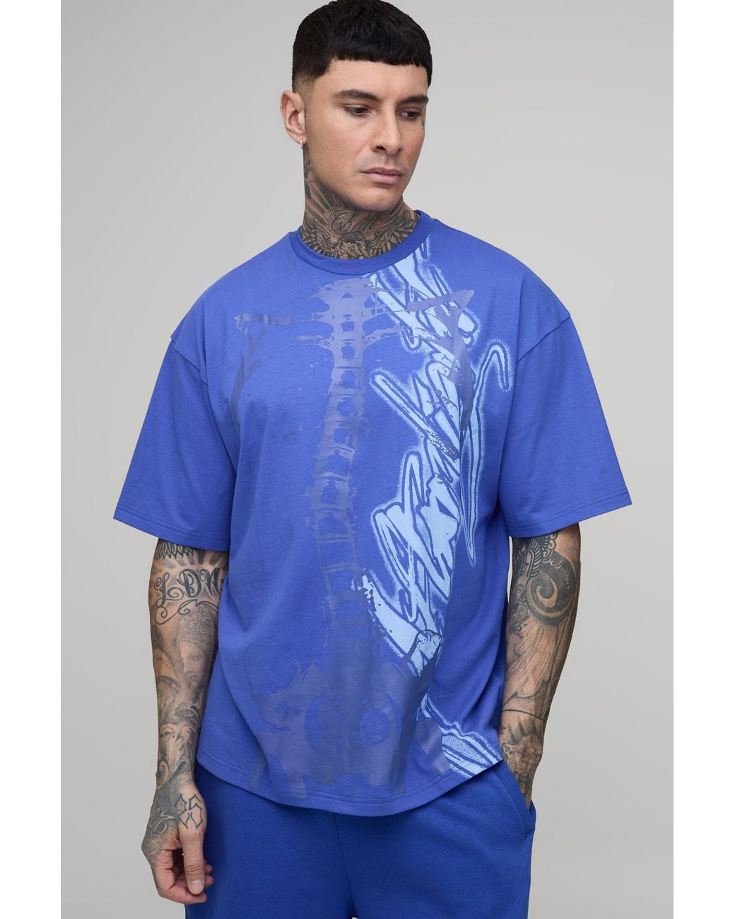 BoohooMAN Blue Tall Afterlight Tonal Glow for men