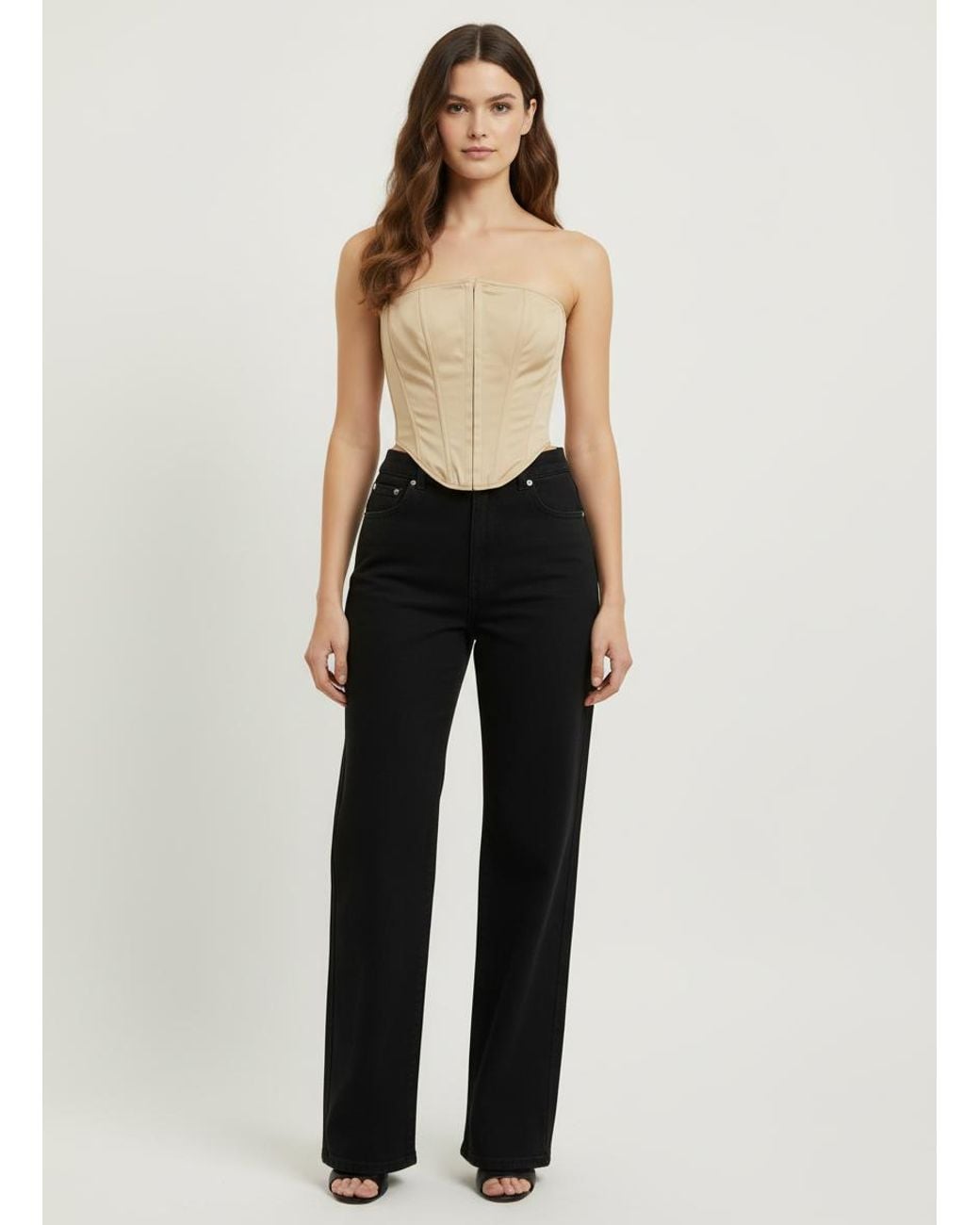 Gini London Multicolor Bardot Corset Top