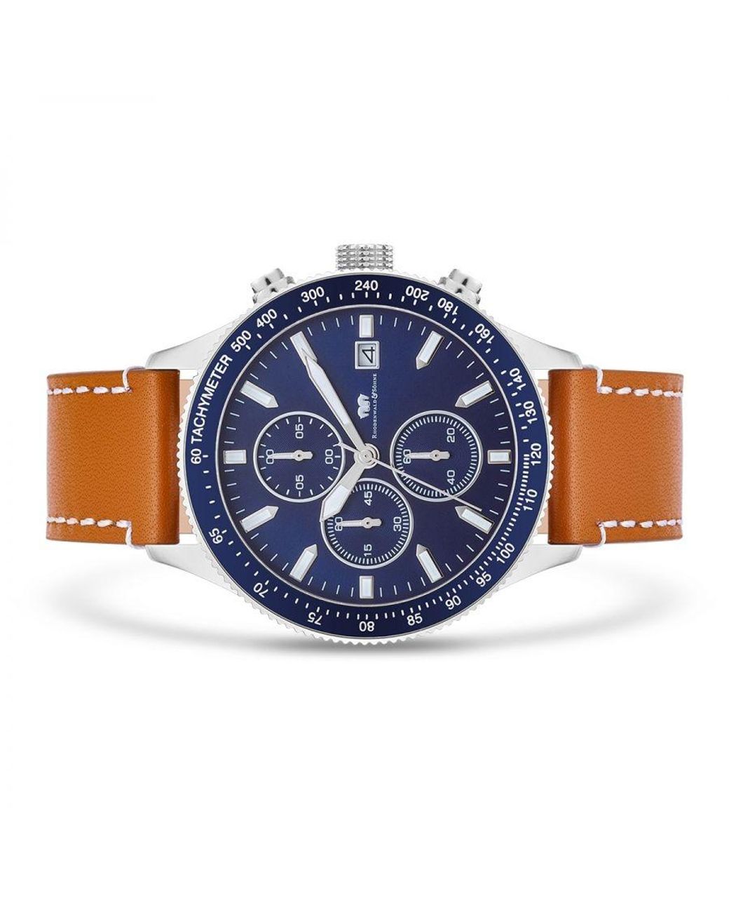 Rhodenwald & Söhne Blue Stainless Steel Watch 43Mm for men