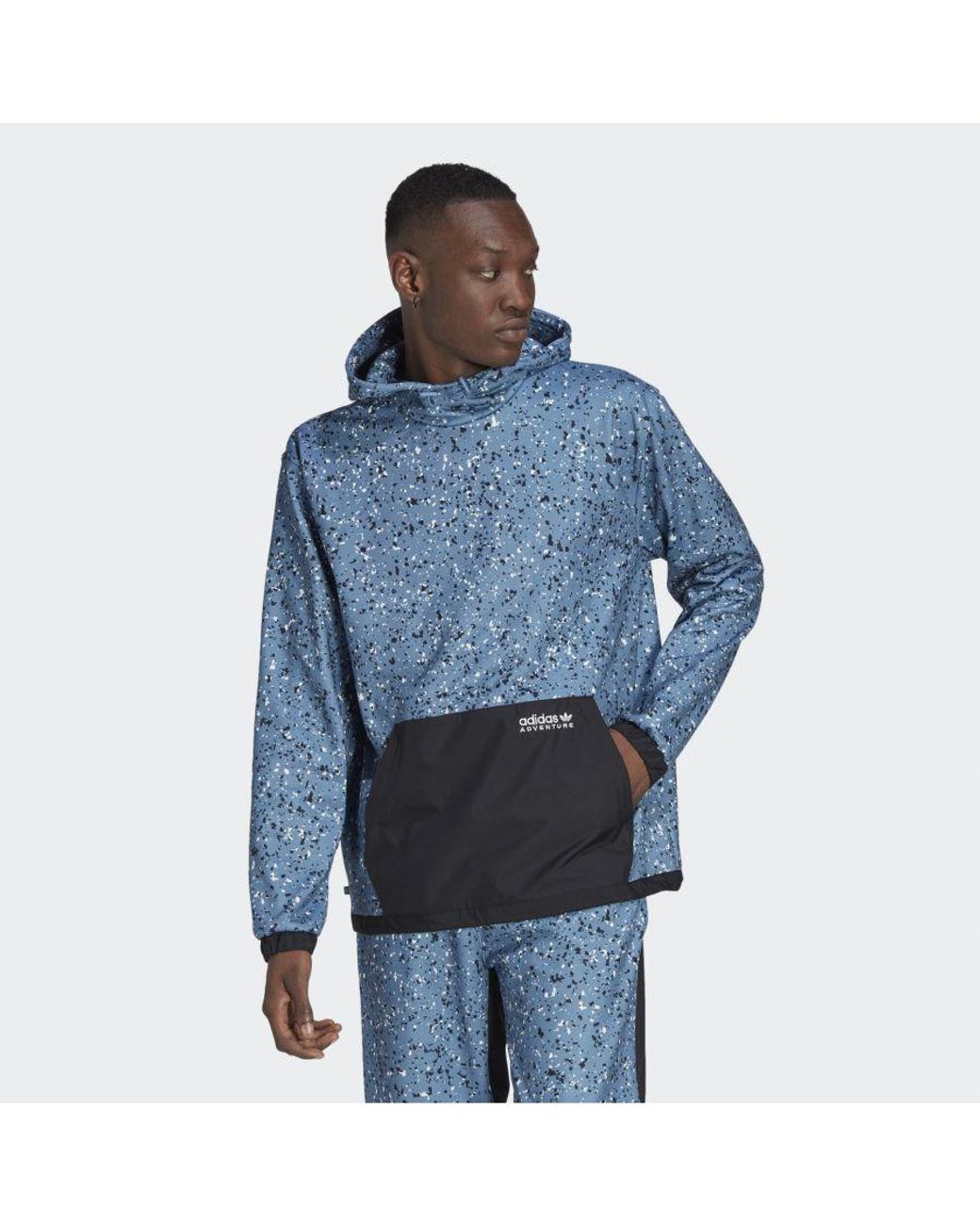 adidas Originals Adventure Winter Allover Print Hoodie Recycled Material in  Blue for Men | Lyst UK