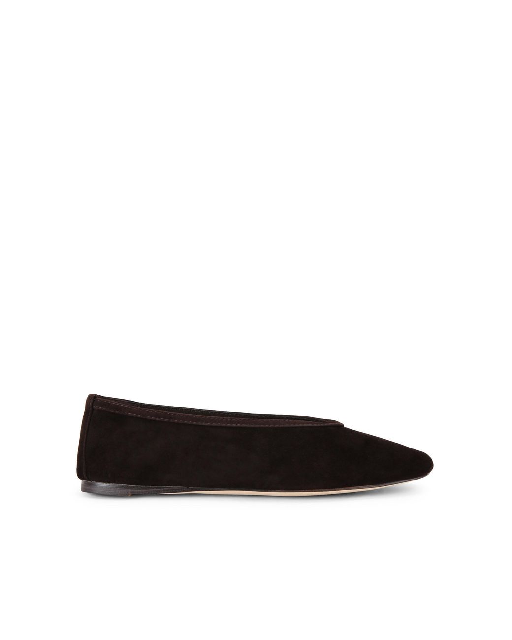 Steve Madden Black Leather Leni Dark Ballet Flats
