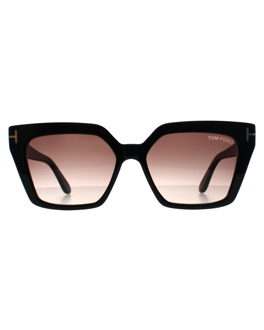 Tom Ford Black Cat Eye Shiny Gradient Winona Ft1030
