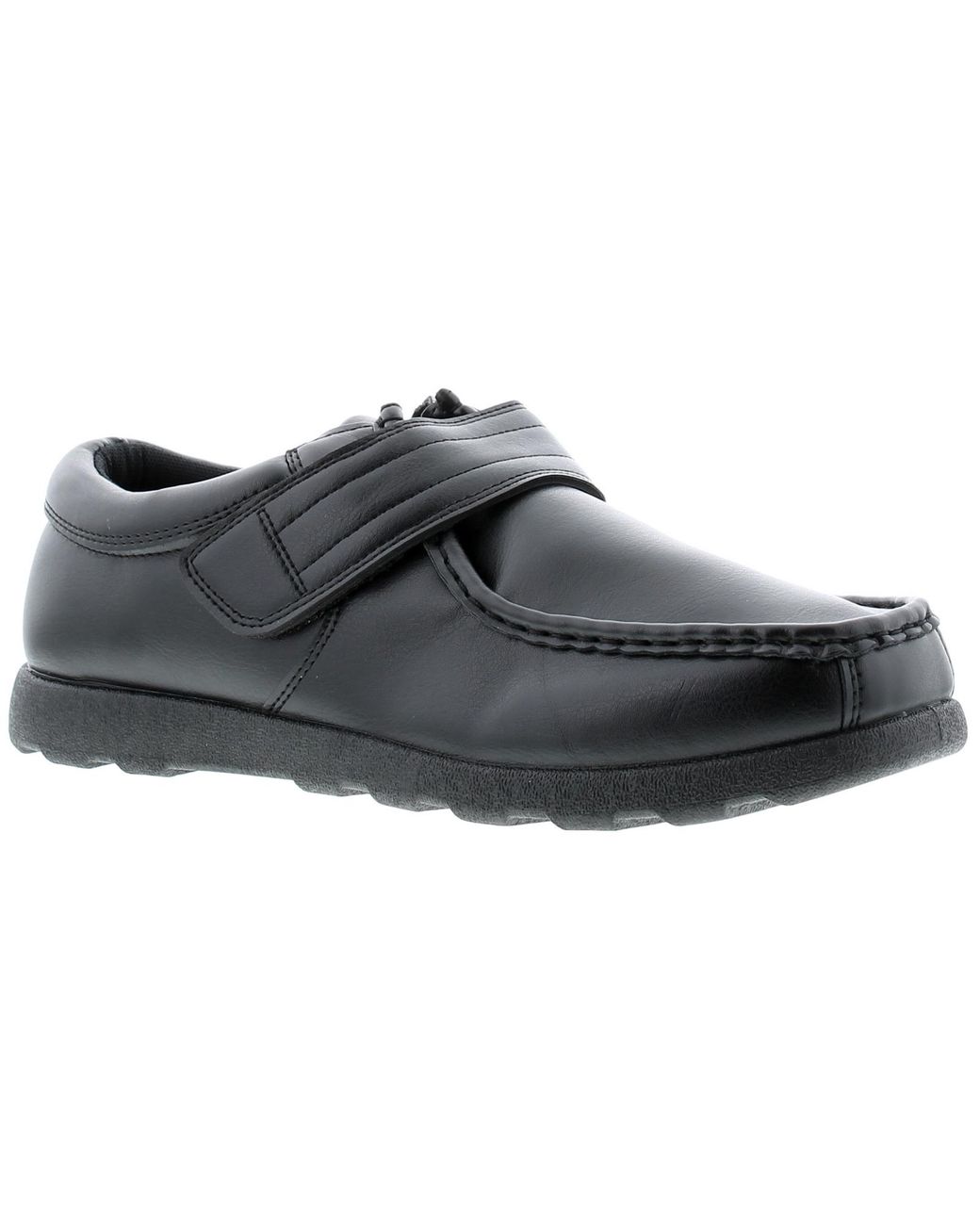 Rockstorm Black Smart Shoes Gorge Touch Fastening Pu for men
