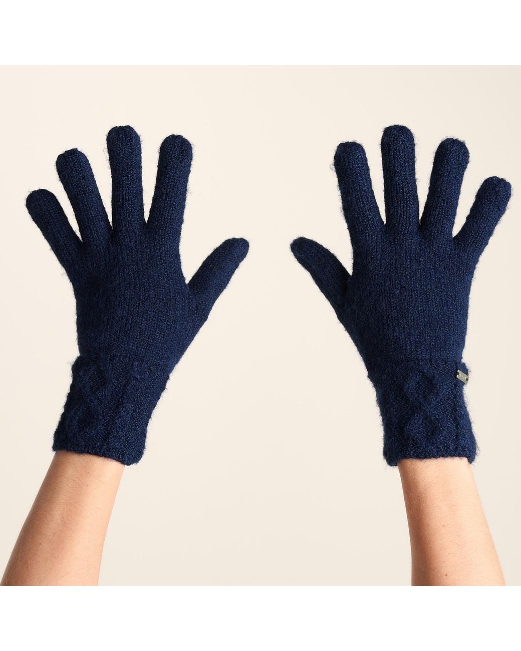 TOG24 Blue Georgia Supersoft Cable Knit Gloves