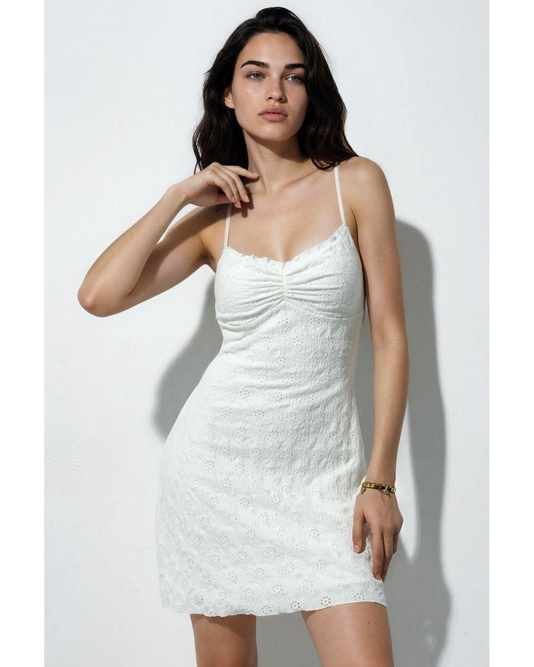 Hiccup White Embroidered Mini Dress