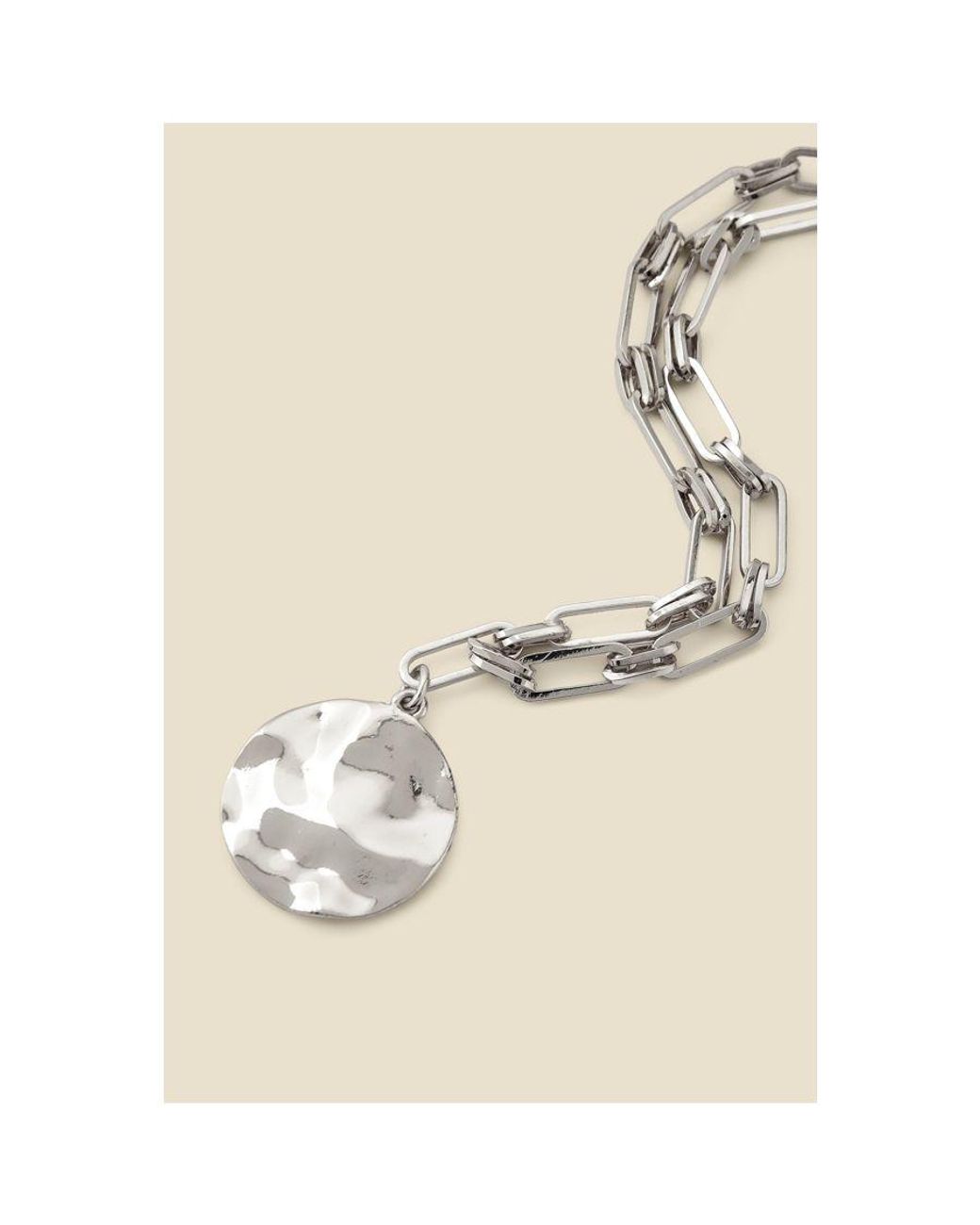 Sosandar Natural Plated Hammered Chain Link Necklace