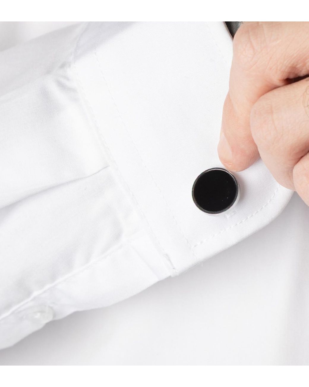 The Jewellery Stockroom Black Acrylic Circle Cufflinks