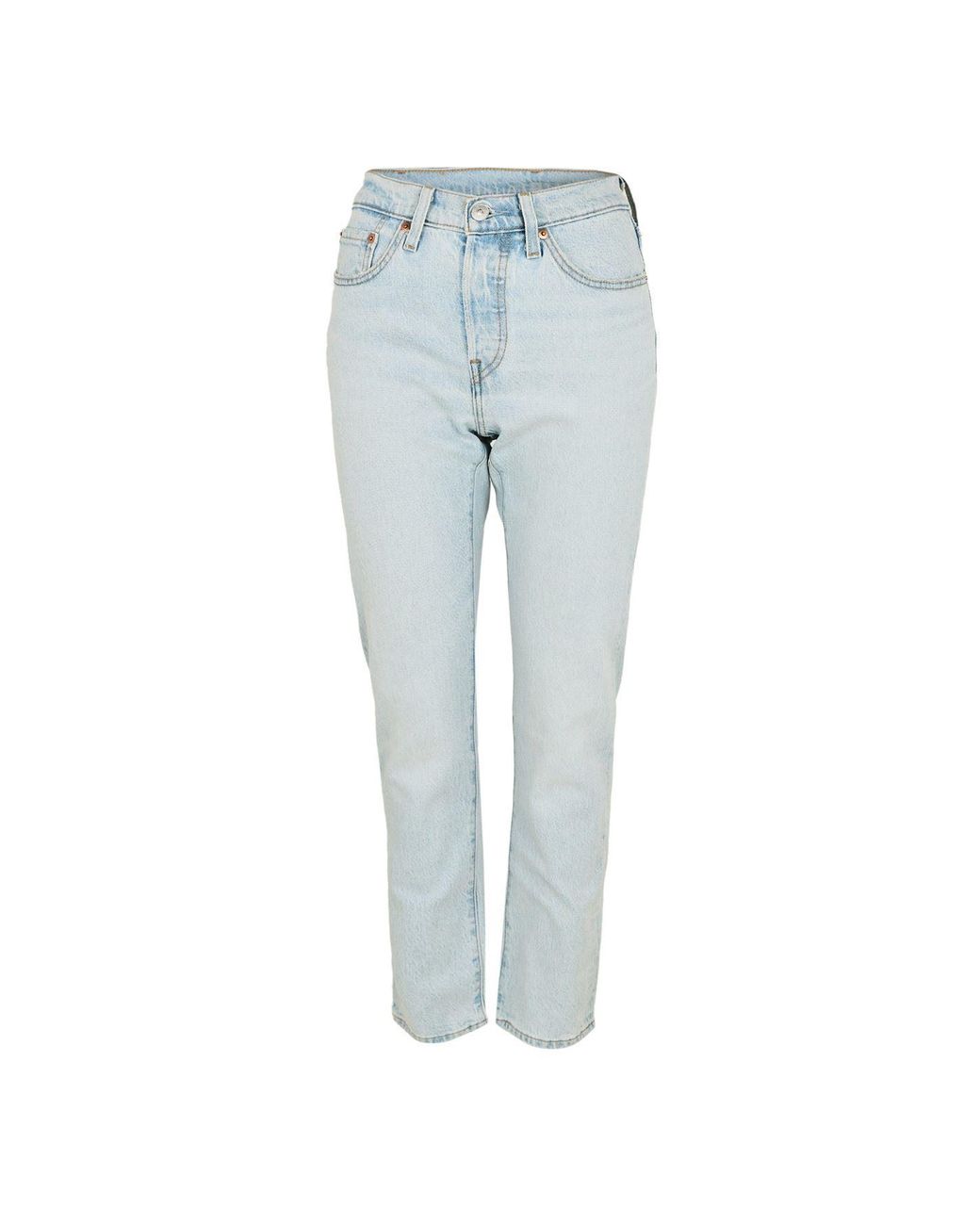 Levi's Blue Levi's 501 Straight Leg Five Pocket Jeans
