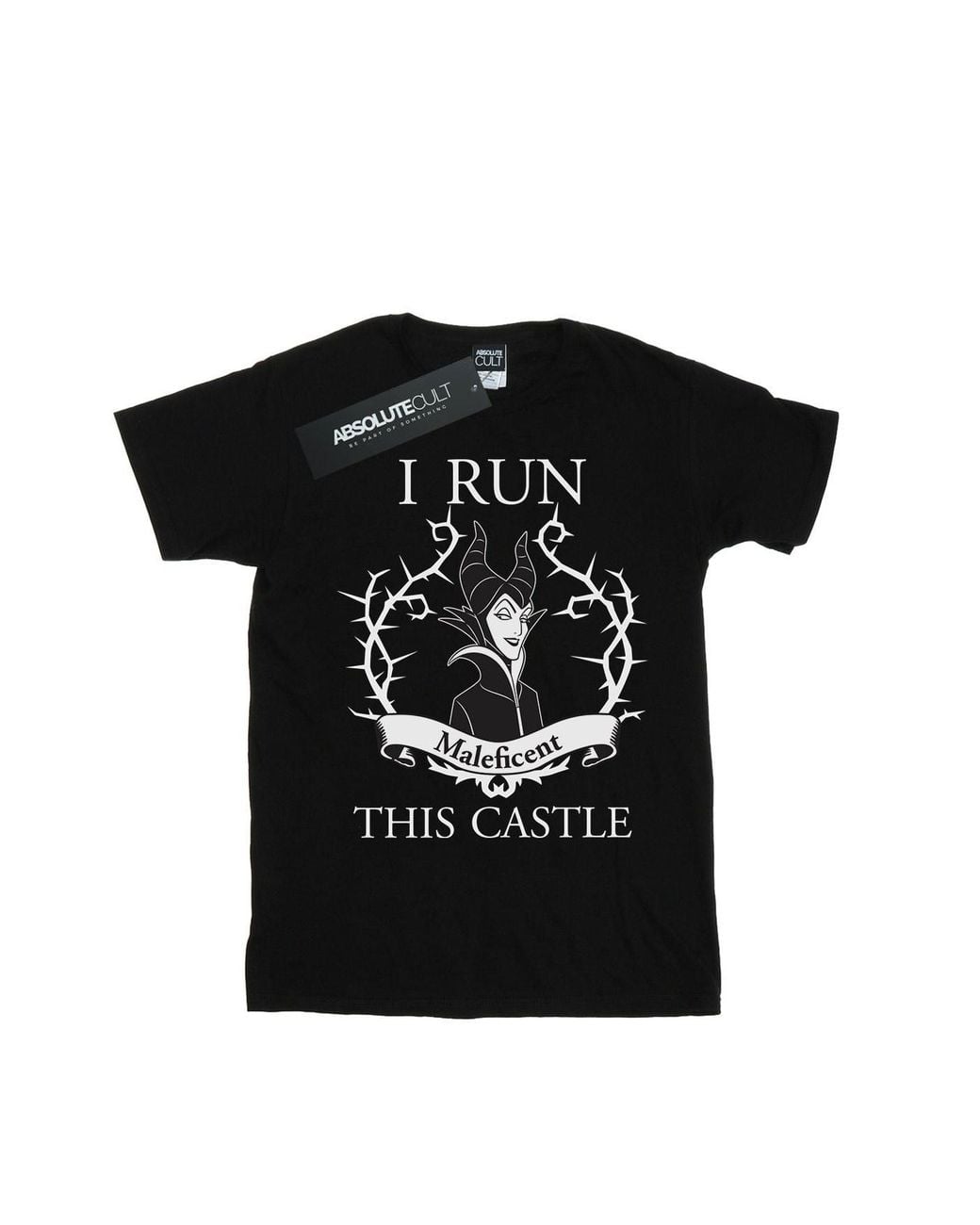 Disney Black Maleficent I Run This Castle T-Shirt Cotton for men