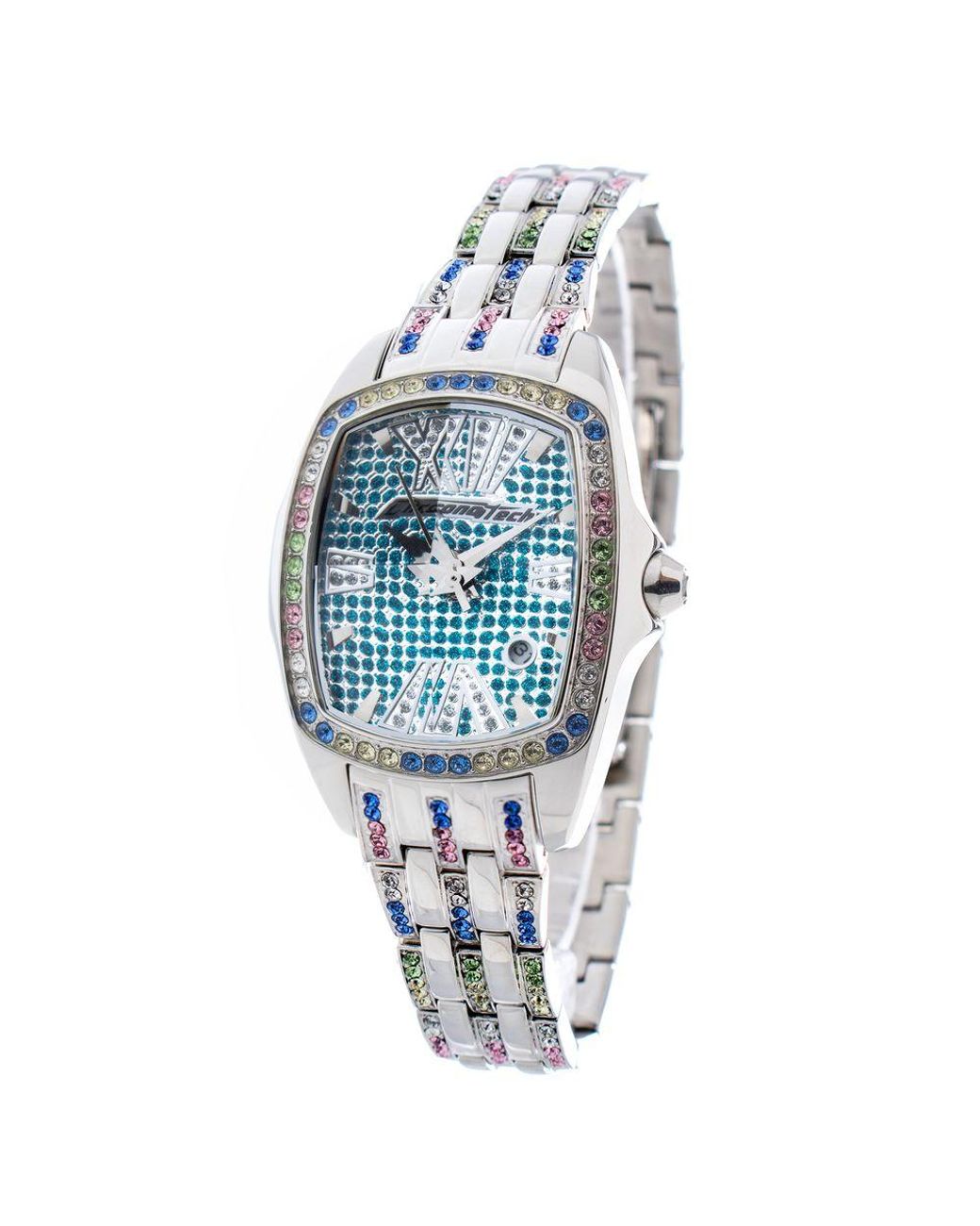 Chronotech Blue Silver Steel Watch