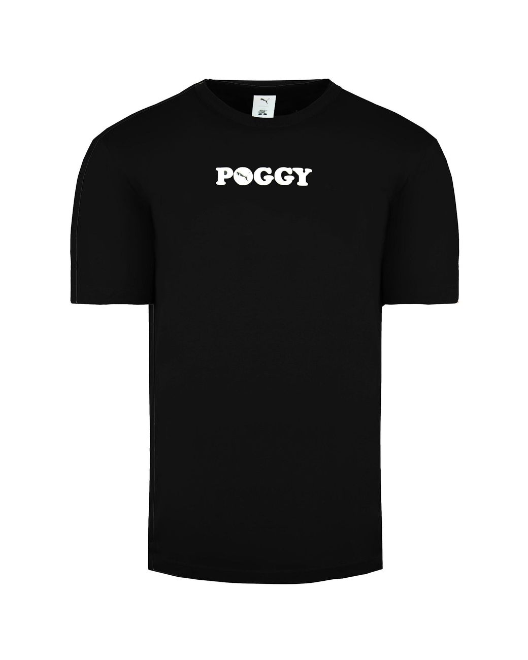 PUMA Black X Poggy Logo Top Short Sleeve Crew Neck T-Shirt 576749 01 Cotton for men