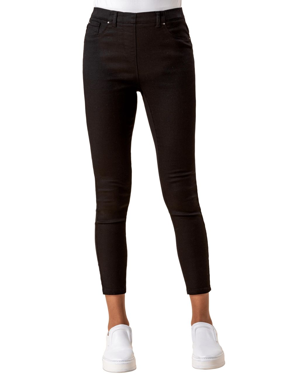 Roman Black Ultimate Denim Cropped Jegging (29 Inch)