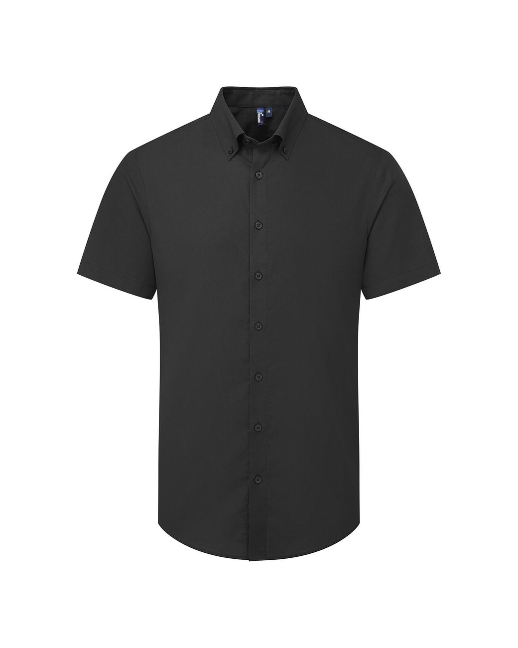 PREMIER Black Supreme Oxford Short-Sleeved Formal Shirt for men
