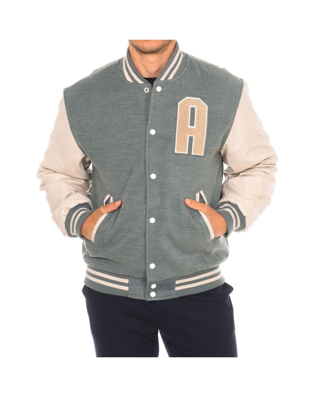 Attica Sporting Goods Gray At-Fw22-020 Baseball Jacket for men