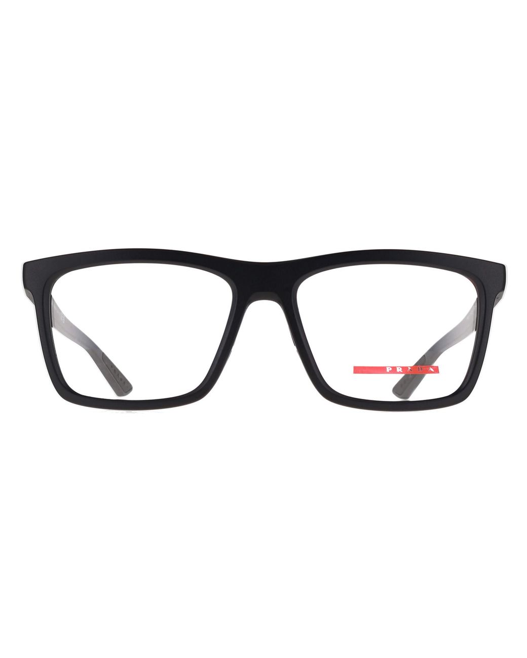 Prada Sport Black Rectangular Matte Ps01Tv for men