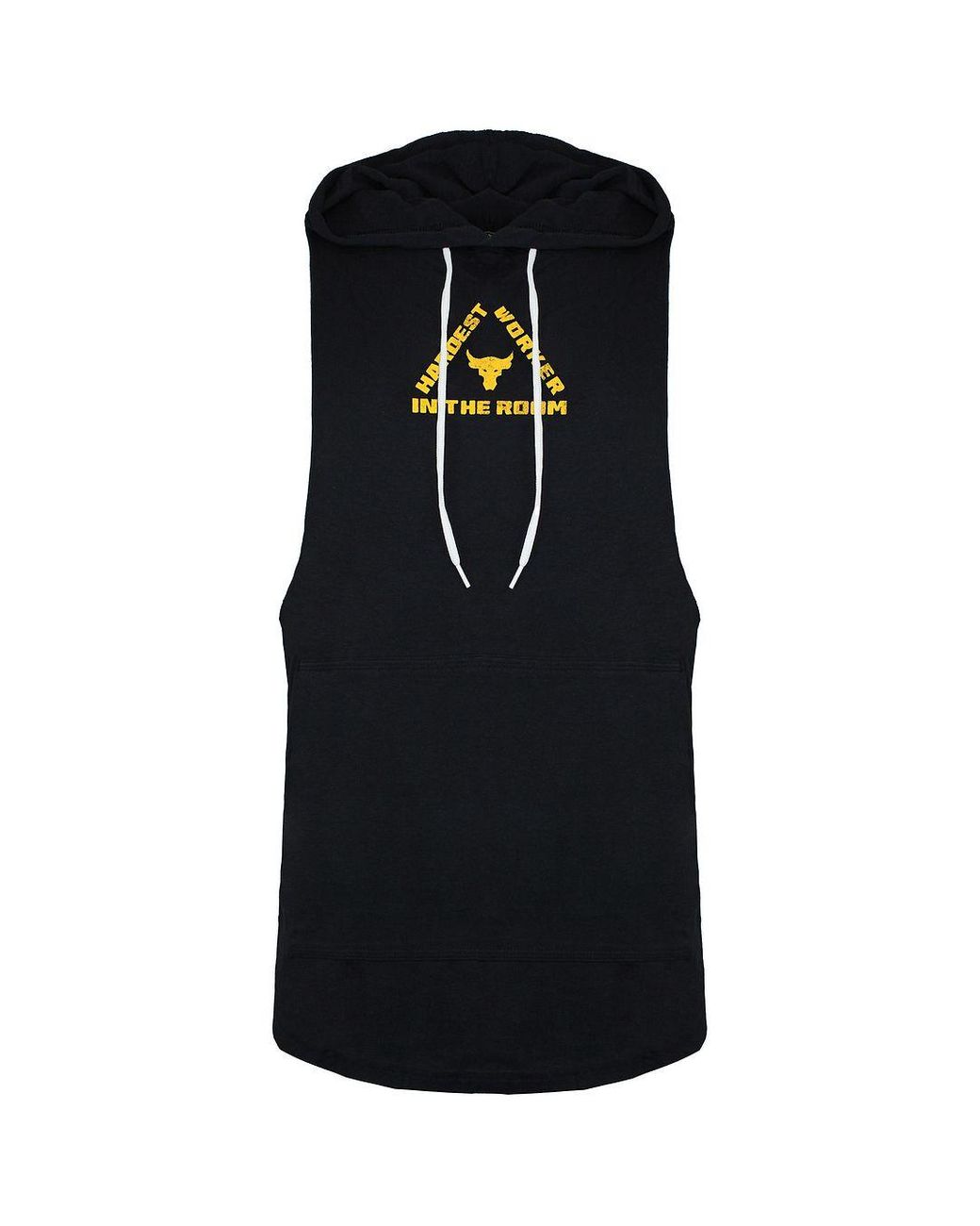 Under Armour Project Rock Sleeveless Hoodie Cotton Polyester in Black for Men Lyst UK