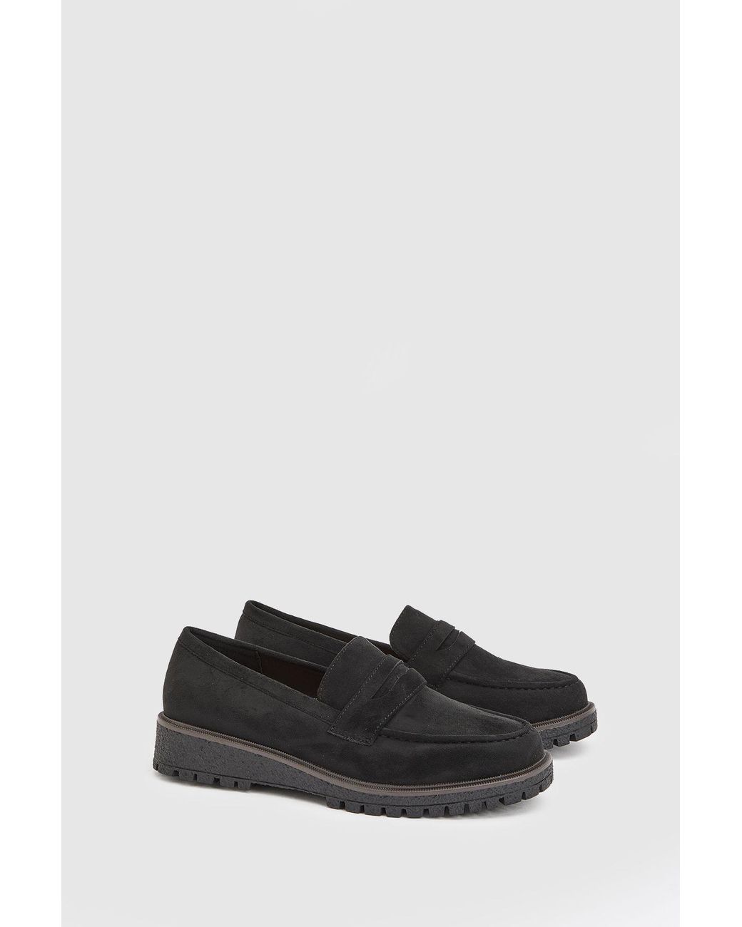 Good for the Sole Black Sidnie Faux Suede Super Padded Loafers