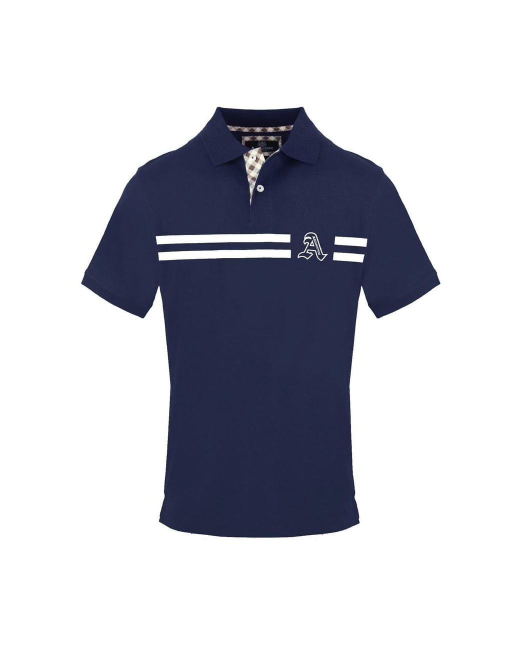 Aquascutum Blue Collared Neck Short Sleeve Polo Shirt for men