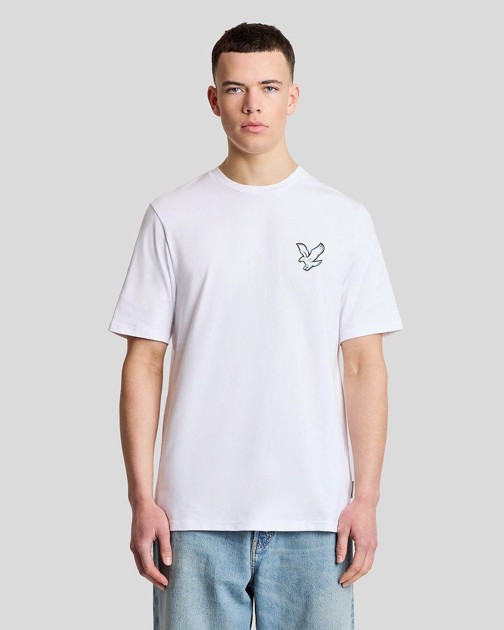 Lyle & Scott White Back Print Graphic T-Shirt for men