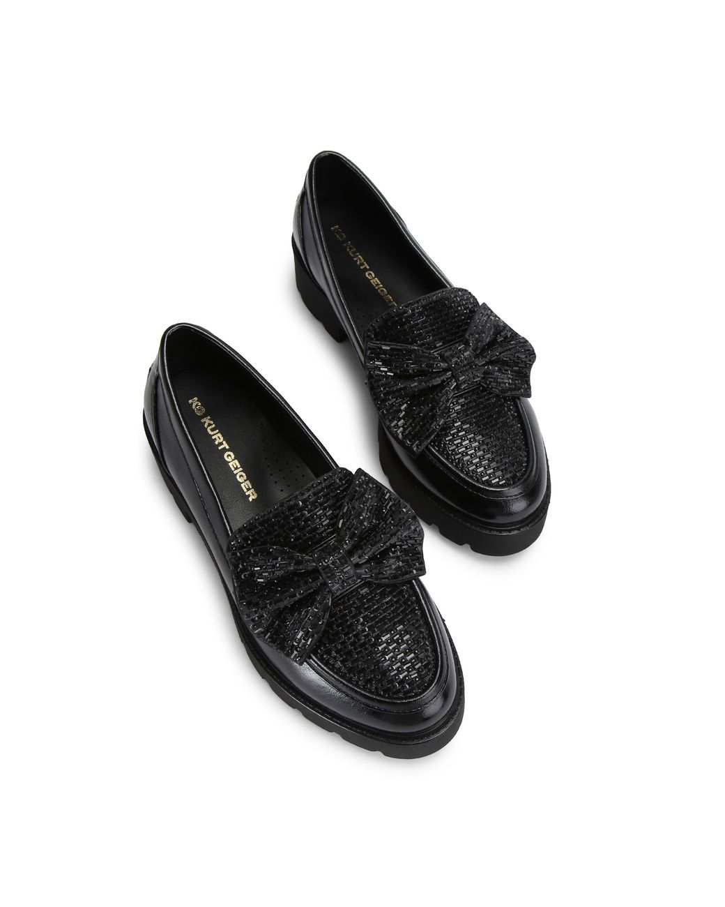 KG by Kurt Geiger Black Maple Jewel Bow Loafers