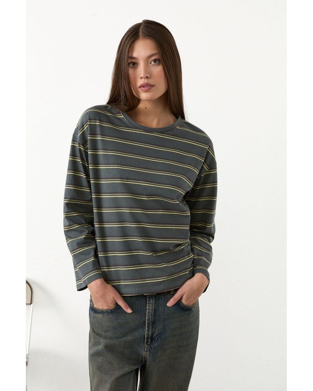 Grimelange Multicolor Oversized Crew Neck T-Shirt