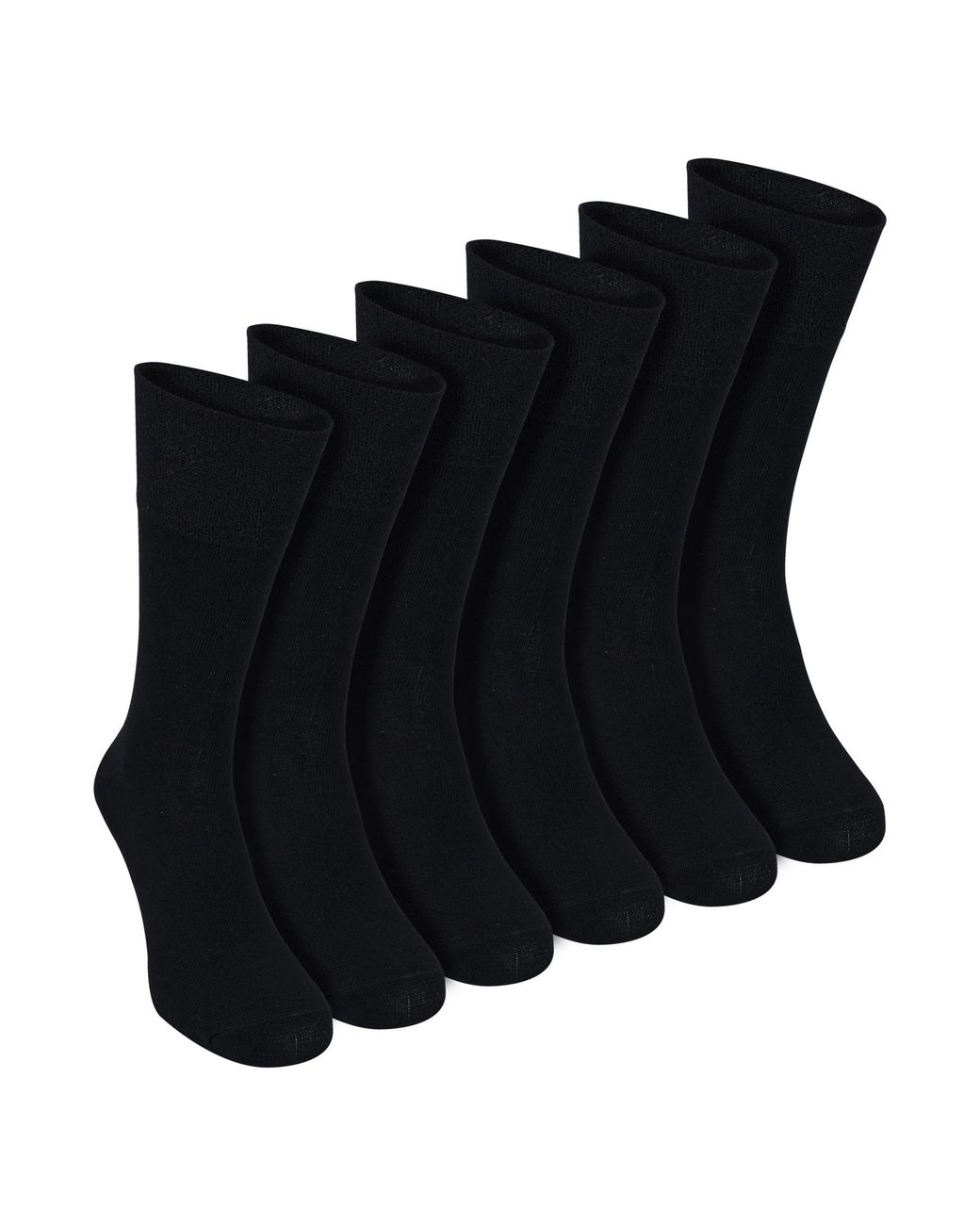 Sock Snob Black 6 Pack Bamboo Non Elastic Socks Soft Breathable Everyday Comfort for men