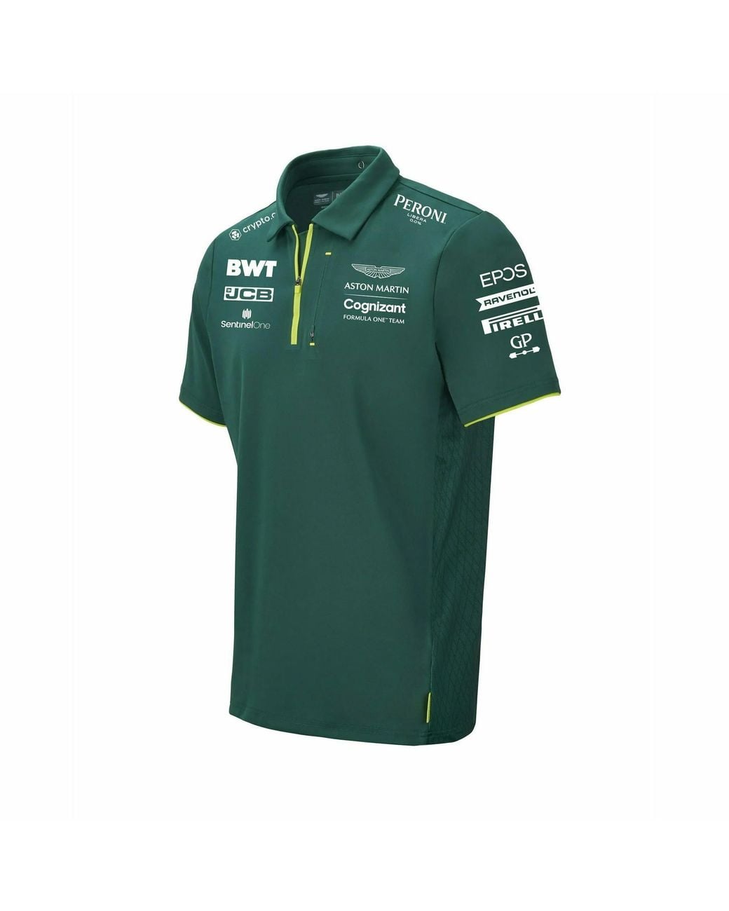 Aston Martin Green Cognizant F1 Official Team Polo Shirt Cotton for men