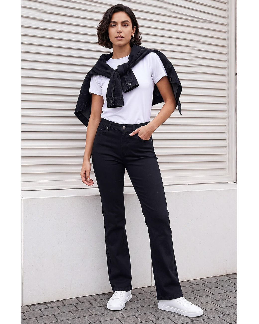Roman Black Bootcut Stretch Jean